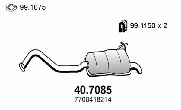 Asso 40.7085 End Silencer 407085: Buy near me in Poland at 2407.PL - Good price!
