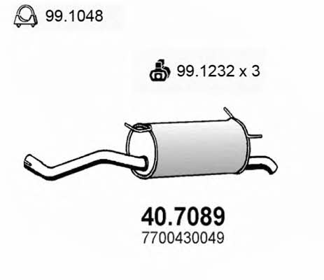 Asso 40.7089 End Silencer 407089: Buy near me in Poland at 2407.PL - Good price!
