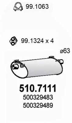 Asso 510.7111 Средний конечный глушитель ОГ 5107111: Отличная цена - Купить в Польше на 2407.PL!