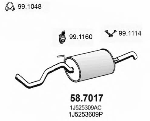Asso 58.7017 End Silencer 587017: Buy near me in Poland at 2407.PL - Good price!