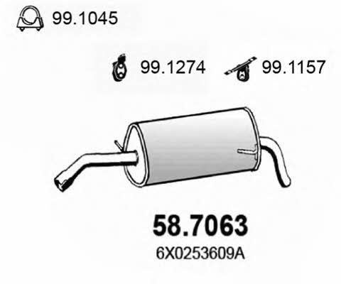 Asso 58.7063 End Silencer 587063: Buy near me at 2407.PL in Poland at an Affordable price!