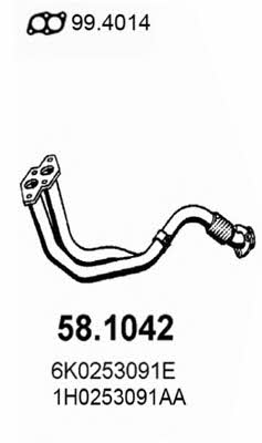 Asso 58.1042 Exhaust pipe 581042: Buy near me in Poland at 2407.PL - Good price!
