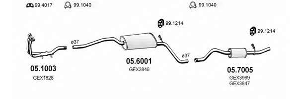 Asso ART0160 Exhaust system ART0160: Buy near me in Poland at 2407.PL - Good price!