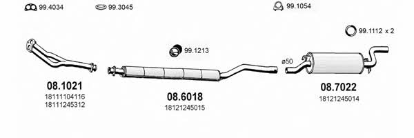  ART0341 Система выпуска отработаных газов ART0341: Отличная цена - Купить в Польше на 2407.PL!