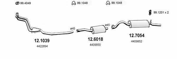 Asso ART0628 Exhaust system ART0628: Buy near me in Poland at 2407.PL - Good price!