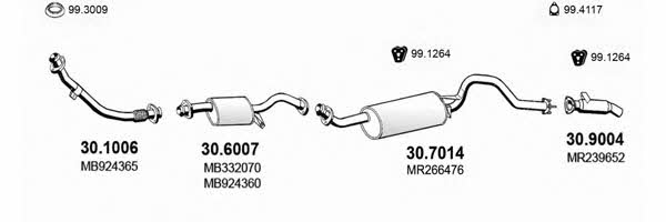  ART1475 Exhaust system ART1475: Buy near me in Poland at 2407.PL - Good price!