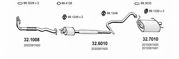  ART1540 Exhaust system ART1540: Buy near me in Poland at 2407.PL - Good price!