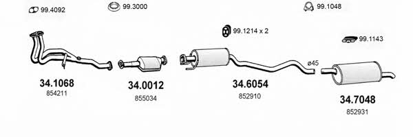  ART1580 Exhaust system ART1580: Buy near me in Poland at 2407.PL - Good price!