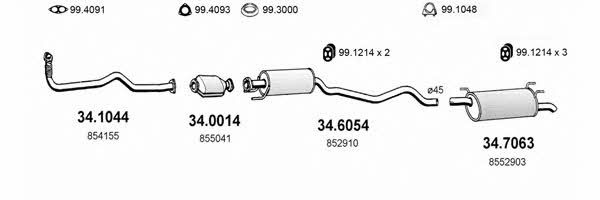  ART1600 Exhaust system ART1600: Buy near me in Poland at 2407.PL - Good price!