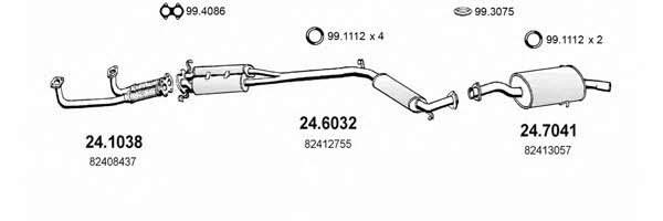  ART1299 Exhaust system ART1299: Buy near me in Poland at 2407.PL - Good price!