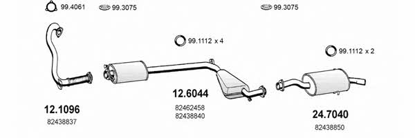  ART1302 Exhaust system ART1302: Buy near me in Poland at 2407.PL - Good price!