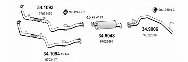 Asso ART1666 Exhaust system ART1666: Buy near me in Poland at 2407.PL - Good price!