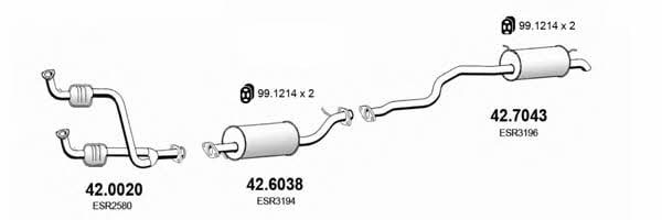 Asso ART1346 Система выпуска отработаных газов ART1346: Отличная цена - Купить в Польше на 2407.PL!