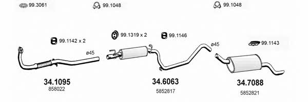  ART1752 Exhaust system ART1752: Buy near me in Poland at 2407.PL - Good price!