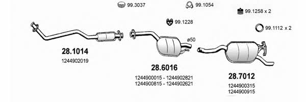 Asso ART1434 Система випуску відпрацьованих газів ART1434: Приваблива ціна - Купити у Польщі на 2407.PL!