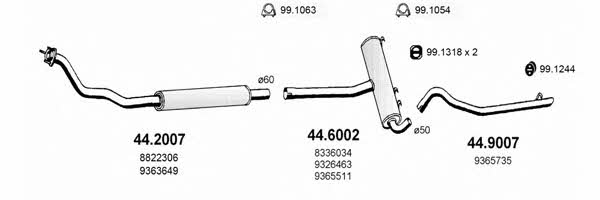 Asso ART2221 Exhaust system ART2221: Buy near me in Poland at 2407.PL - Good price!