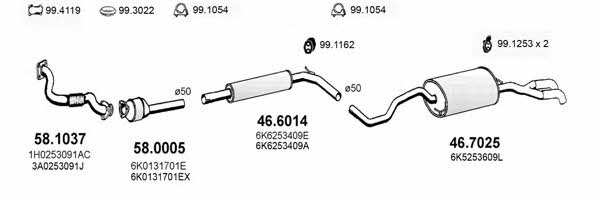 Asso ART2355 Exhaust system ART2355: Buy near me in Poland at 2407.PL - Good price!