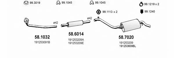  ART2682 Exhaust system ART2682: Buy near me in Poland at 2407.PL - Good price!