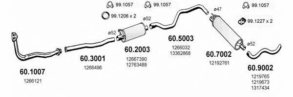 Asso ART2449 Exhaust system ART2449: Buy near me in Poland at 2407.PL - Good price!