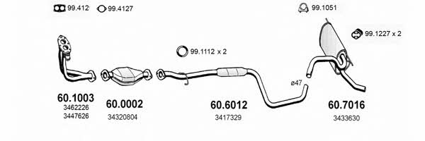 Asso ART2466 Exhaust system ART2466: Buy near me in Poland at 2407.PL - Good price!