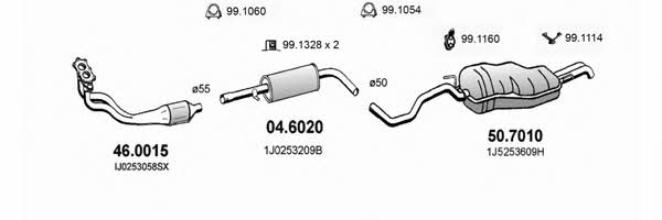  ART2573 Exhaust system ART2573: Buy near me in Poland at 2407.PL - Good price!