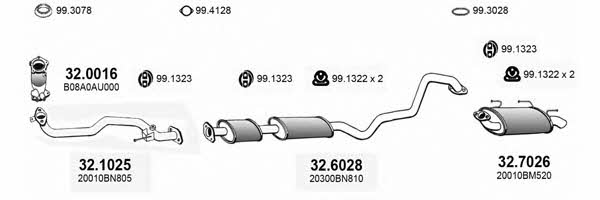  ART3452 Exhaust system ART3452: Buy near me in Poland at 2407.PL - Good price!