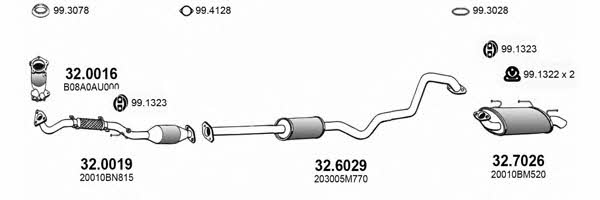  ART3455 Exhaust system ART3455: Buy near me in Poland at 2407.PL - Good price!