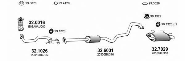  ART3478 Exhaust system ART3478: Buy near me in Poland at 2407.PL - Good price!