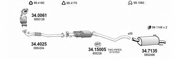  ART3535 Exhaust system ART3535: Buy near me in Poland at 2407.PL - Good price!