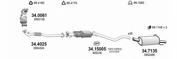  ART3538 Exhaust system ART3538: Buy near me in Poland at 2407.PL - Good price!