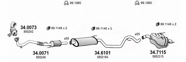  ART3558 Система випуску відпрацьованих газів ART3558: Приваблива ціна - Купити у Польщі на 2407.PL!