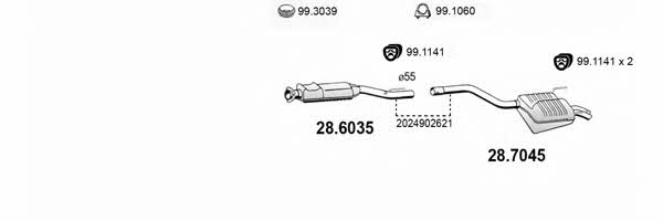 Asso ART4016 Exhaust system ART4016: Buy near me in Poland at 2407.PL - Good price!