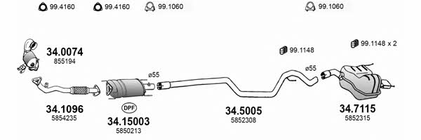  ART3561 Exhaust system ART3561: Buy near me in Poland at 2407.PL - Good price!