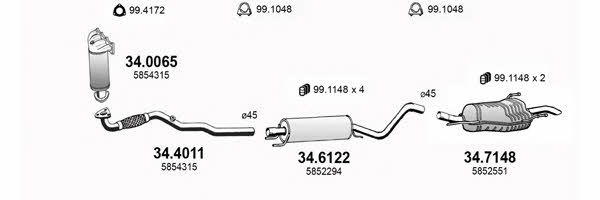  ART3584 Система випуску відпрацьованих газів ART3584: Приваблива ціна - Купити у Польщі на 2407.PL!