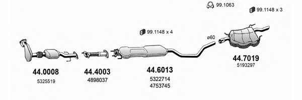  ART3601 Exhaust system ART3601: Buy near me in Poland at 2407.PL - Good price!