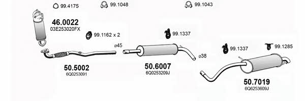 Asso ART3737 Exhaust system ART3737: Buy near me at 2407.PL in Poland at an Affordable price!
