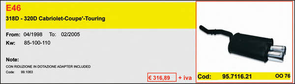 Asso ARTSPORT0166 Глушитель прямоточный ARTSPORT0166: Отличная цена - Купить в Польше на 2407.PL!