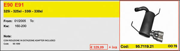 Asso ARTSPORT0261 Глушитель прямоточный ARTSPORT0261: Отличная цена - Купить в Польше на 2407.PL!