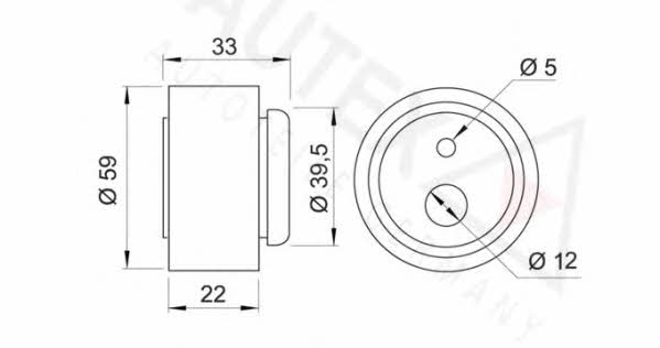 Autex 641512 Tensioner pulley, timing belt 641512: Buy near me at 2407.PL in Poland at an Affordable price!