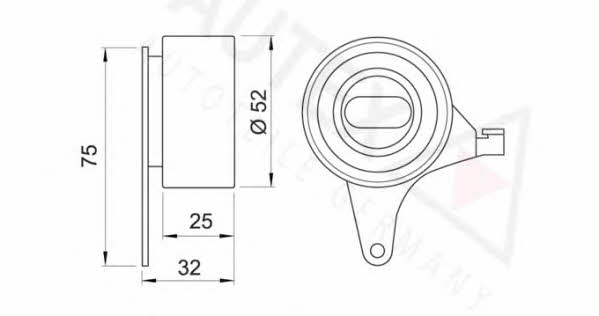 Autex 641555 Tensioner pulley, timing belt 641555: Buy near me in Poland at 2407.PL - Good price!