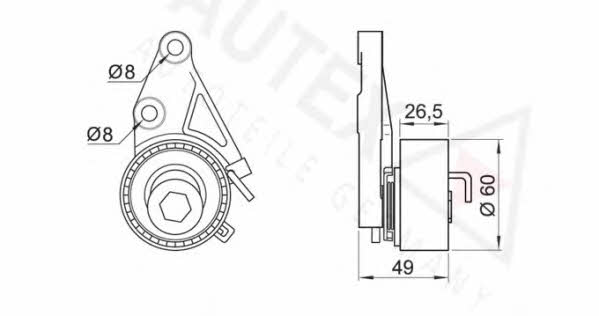 Autex 641775 Tensioner pulley, timing belt 641775: Buy near me in Poland at 2407.PL - Good price!