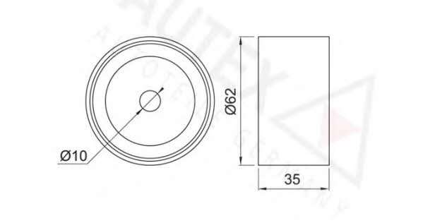 Autex 651834 Tensioner pulley, timing belt 651834: Buy near me in Poland at 2407.PL - Good price!