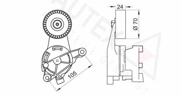 Autex 654084 Belt tightener 654084: Buy near me at 2407.PL in Poland at an Affordable price!