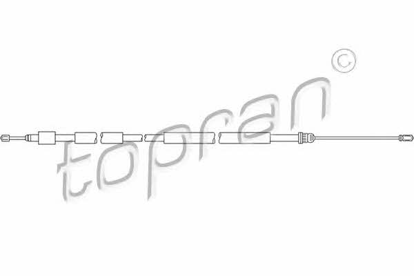 Topran 721 635 Parking brake cable, right 721635: Buy near me in Poland at 2407.PL - Good price!