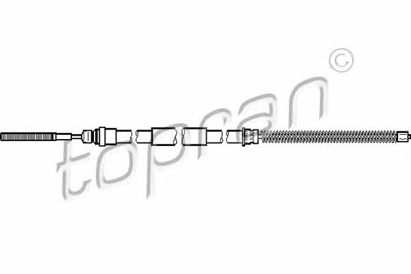 Topran 721 639 Parking brake cable left 721639: Buy near me in Poland at 2407.PL - Good price!