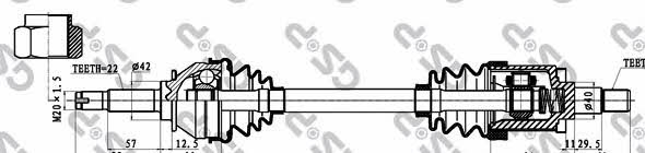 GSP 264002 Drive shaft 264002: Buy near me at 2407.PL in Poland at an Affordable price!