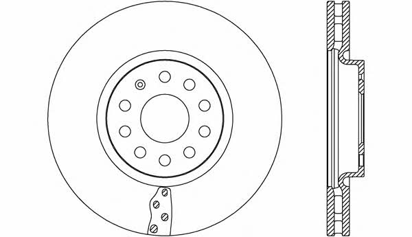 Open parts BDA2657.20 Front brake disc ventilated BDA265720: Buy near me at 2407.PL in Poland at an Affordable price!