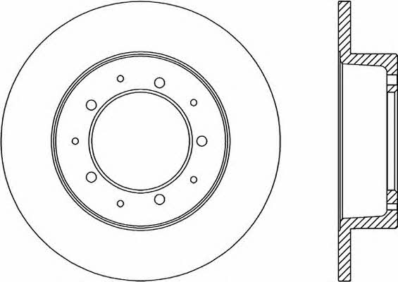 Open parts BDR1061.10 Rear brake disc, non-ventilated BDR106110: Buy near me in Poland at 2407.PL - Good price!