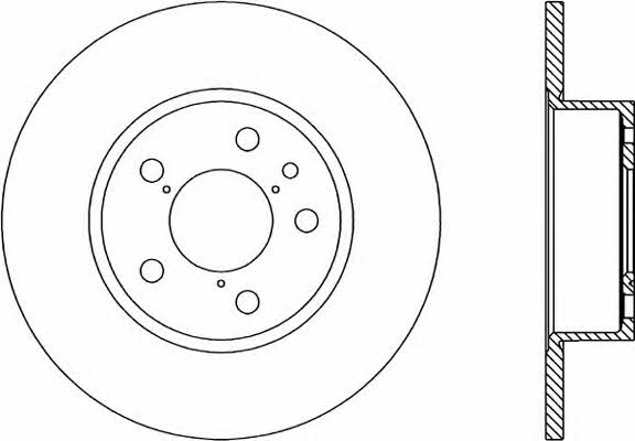 Open parts BDR1138.10 Rear brake disc, non-ventilated BDR113810: Buy near me in Poland at 2407.PL - Good price!