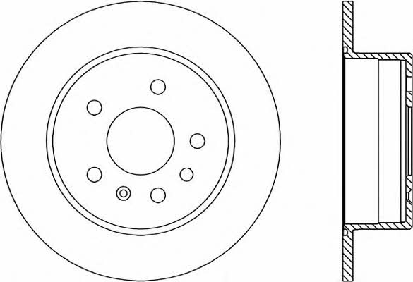 Open parts BDR1408.10 Rear brake disc, non-ventilated BDR140810: Buy near me in Poland at 2407.PL - Good price!